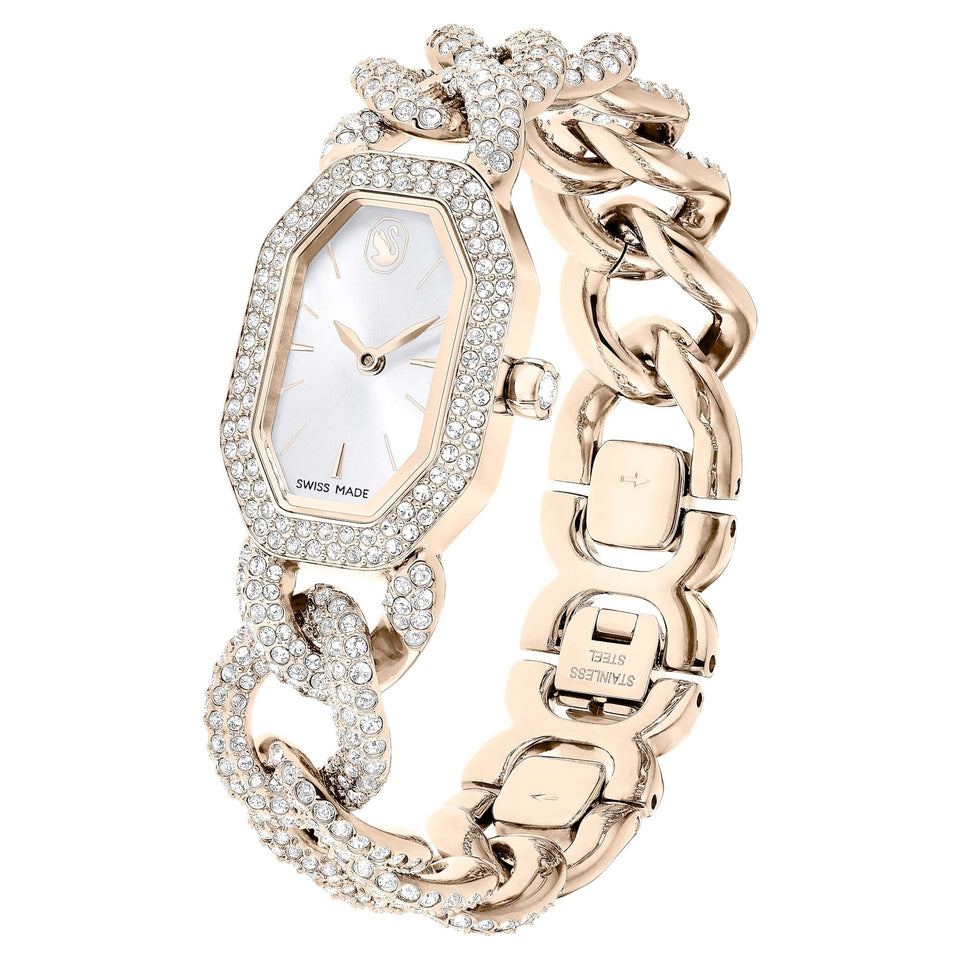 Swarovski Ladies Dextera Champagne Gold Tone Chain Watch