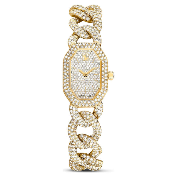 Swarovski Ladies Dextera Gold Tone Stone Set Chain Watch