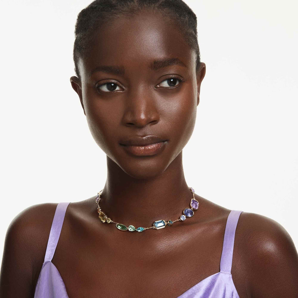 Swarovski Ladies Gema Mixed Cuts Multicoloured Choker Necklace