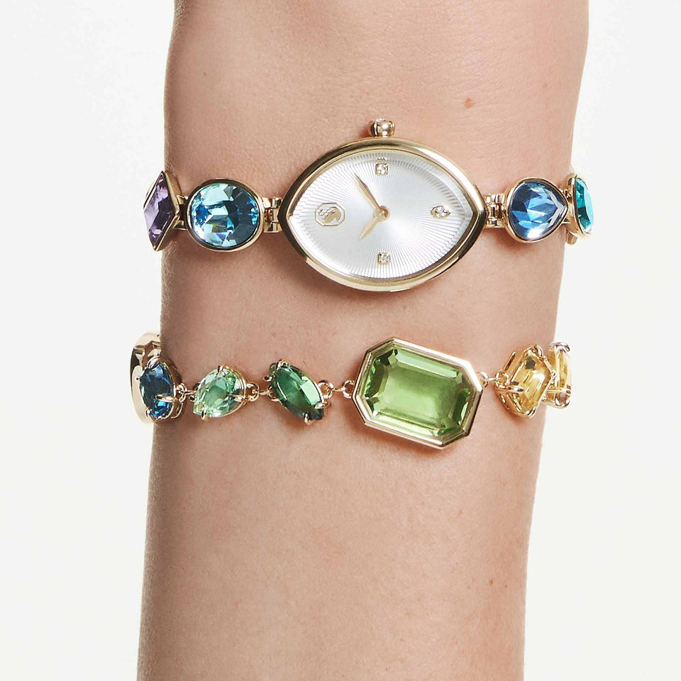 Swarovski Ladies Gema Multicoloured Crystal Bracelet Watch
