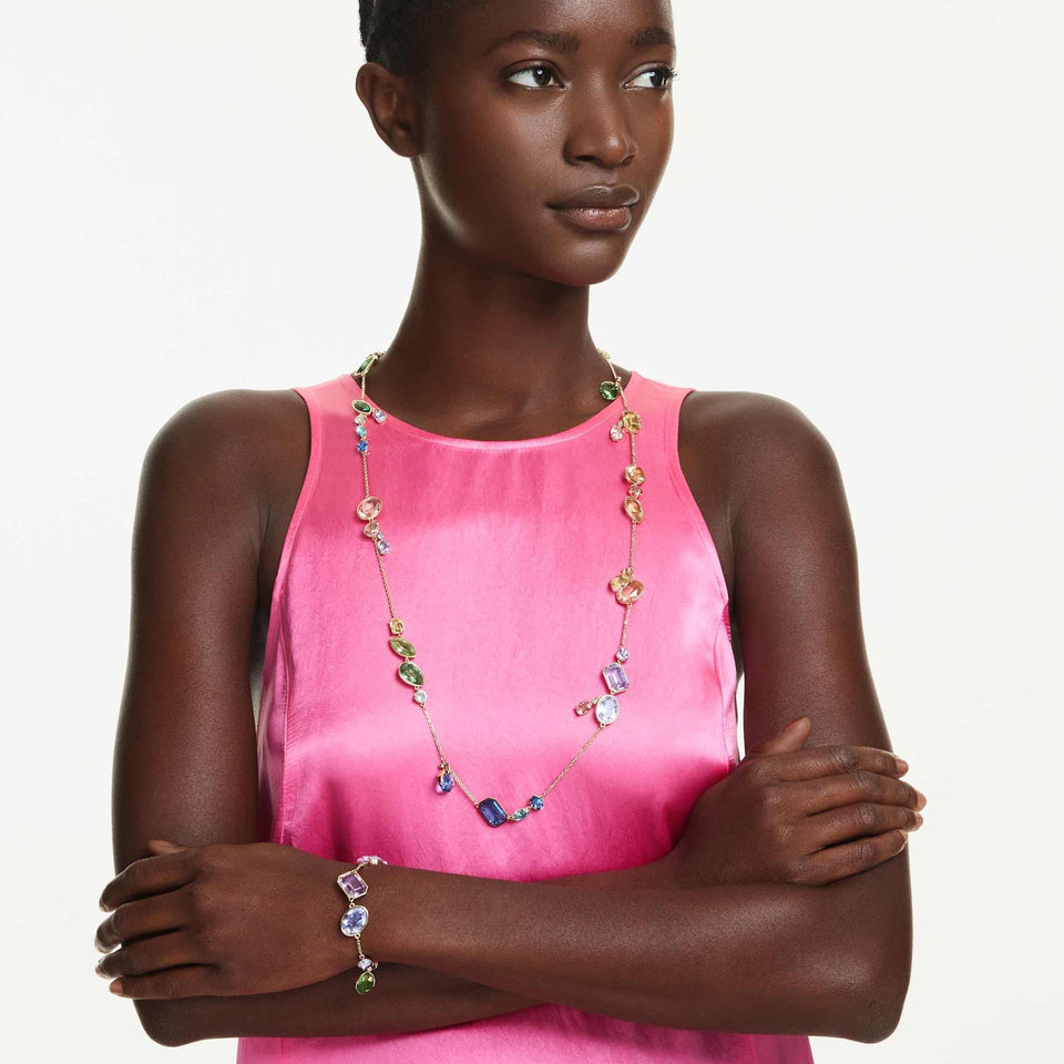 Swarovski Ladies Gema Strandage Multicolour Stone Necklace