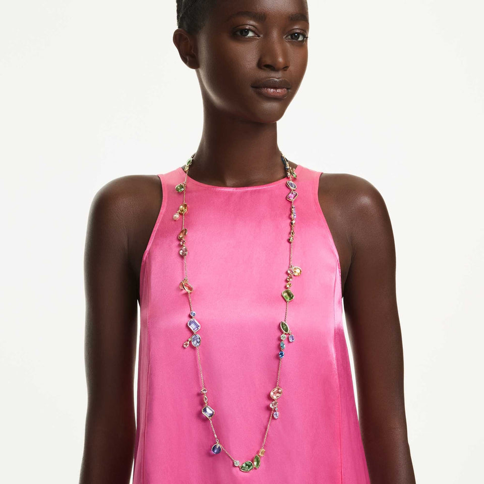 Swarovski Ladies Gema Strandage Multicolour Stone Necklace