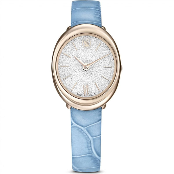 Swarovski Ladies Imber Baby Blue Leather Strap Watch