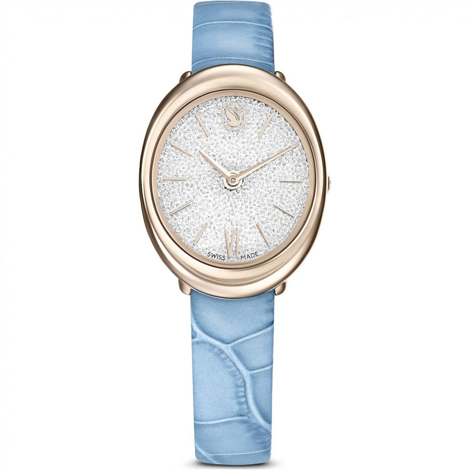 Swarovski Ladies Imber Baby Blue Leather Strap Watch