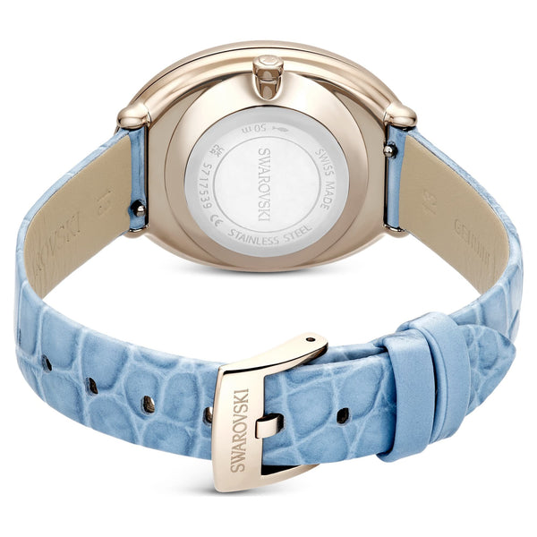 Swarovski Ladies Imber Baby Blue Leather Strap Watch