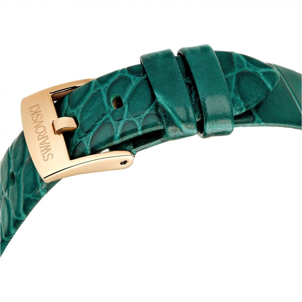 Swarovski Ladies Imber Green Leather Strap Watch