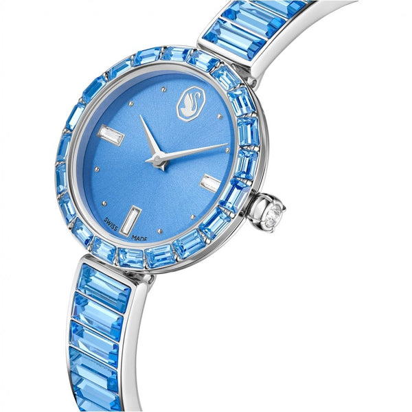 Swarovski Ladies Matrix Blue Bangle Watch