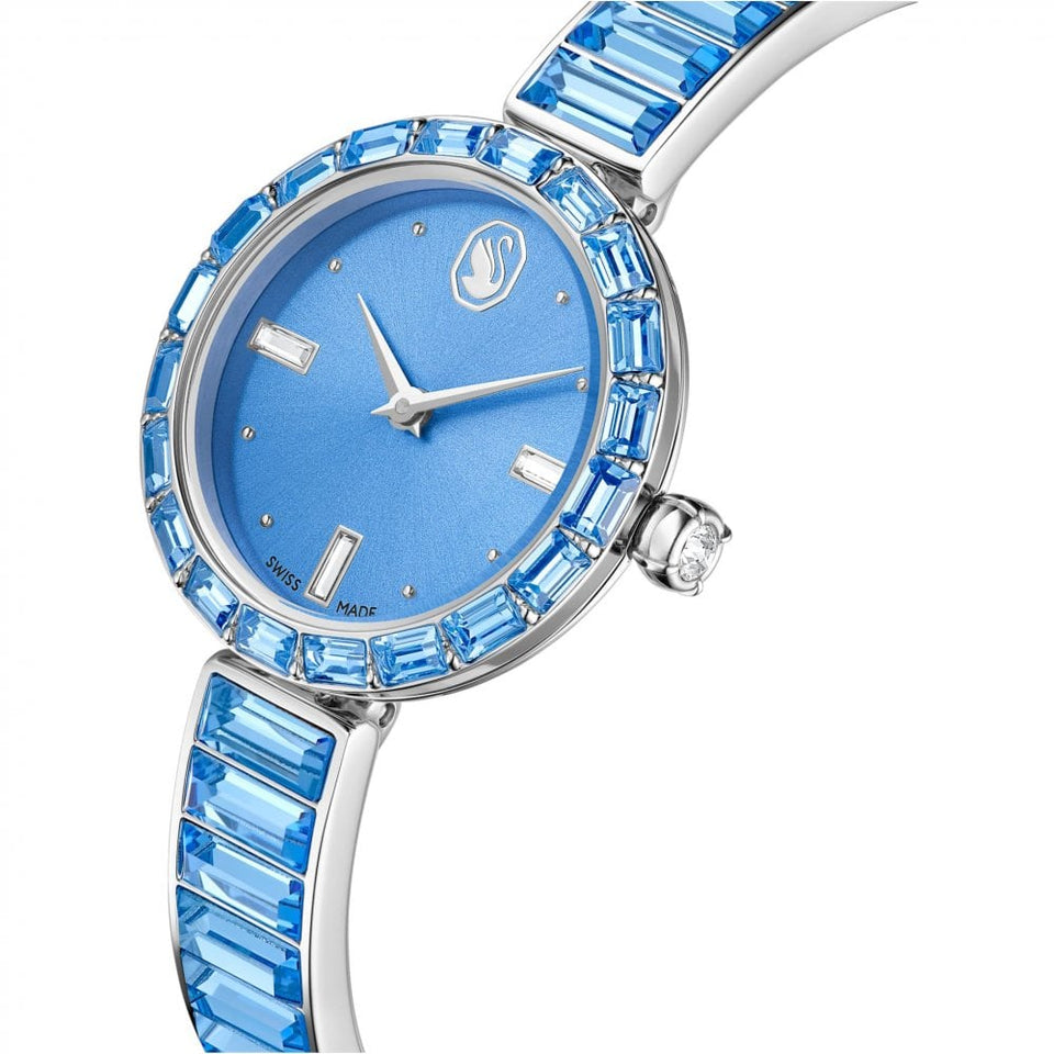 Swarovski Ladies Matrix Blue Bangle Watch