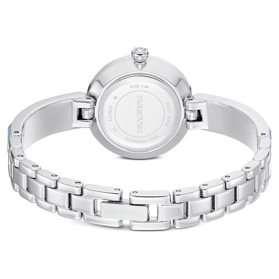 Swarovski Ladies Matrix Blue Bangle Watch