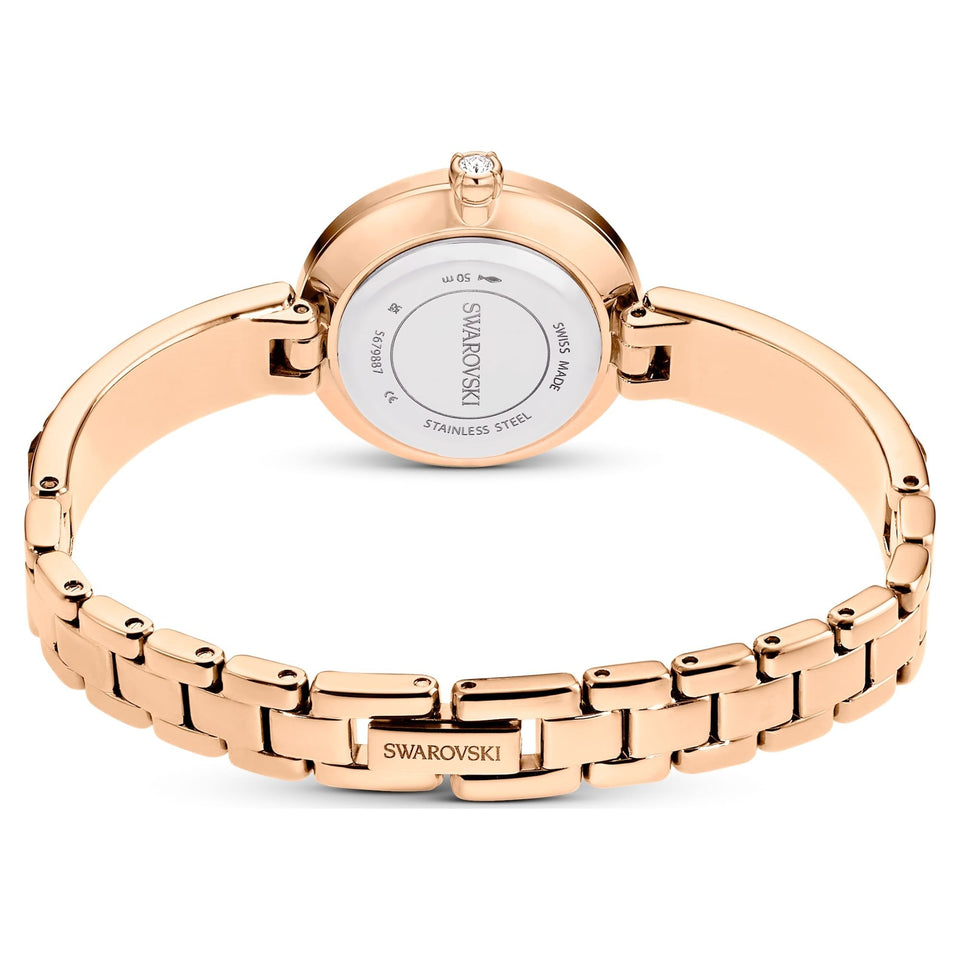 Swarovski Ladies Matrix Grey & Rose Bangle Watch