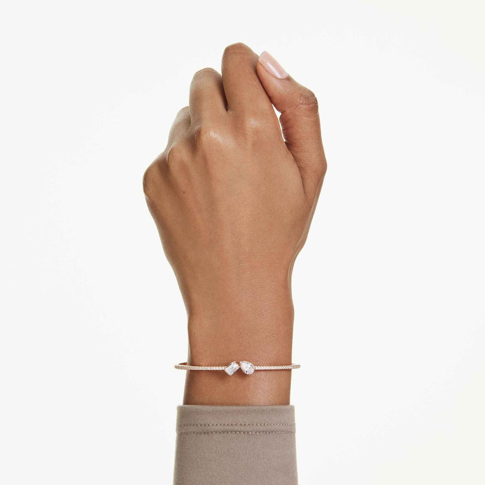 Swarovski Ladies Mesmera Rose Gold Tone Banglet