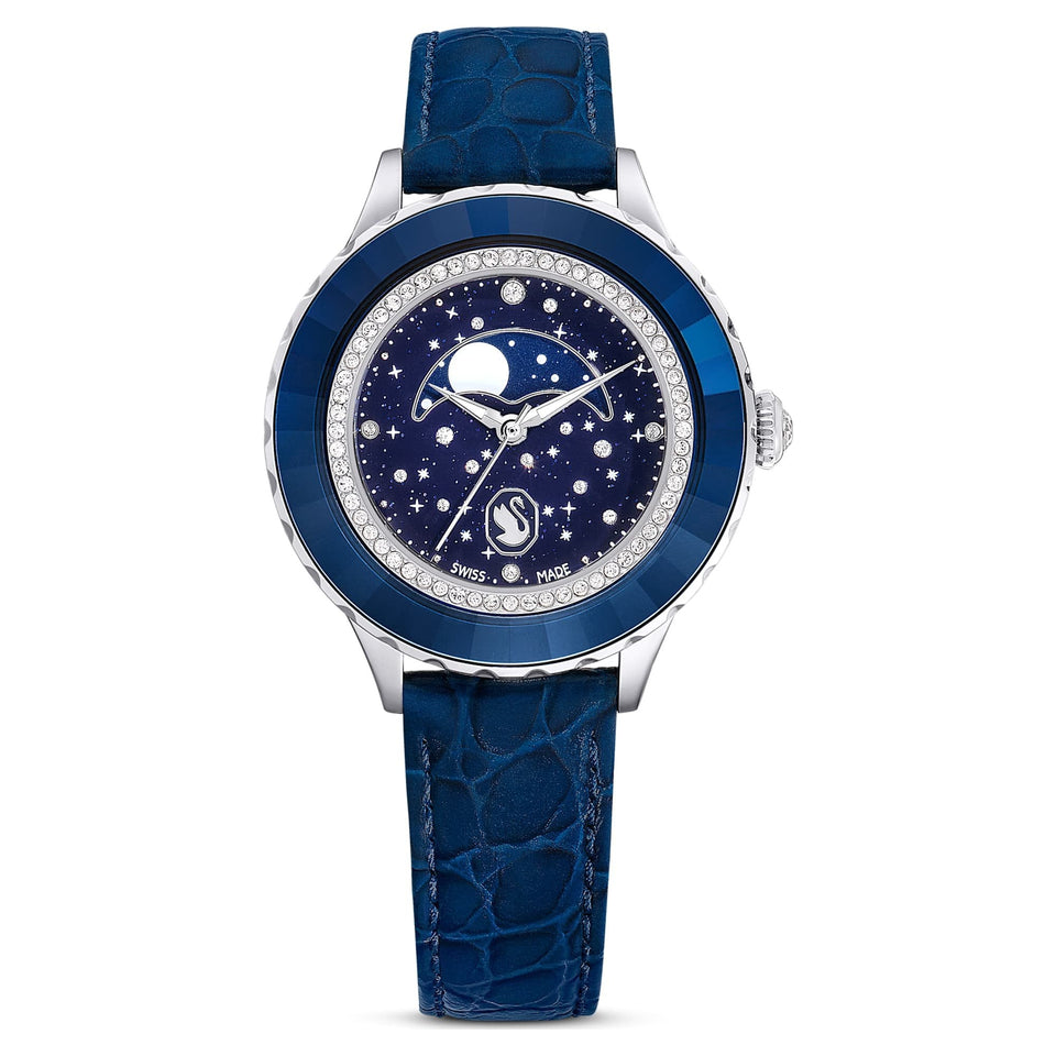 Swarovski Ladies Octea Navy Moon Watch