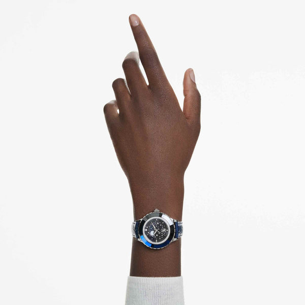 Swarovski Ladies Octea Navy Moon Watch