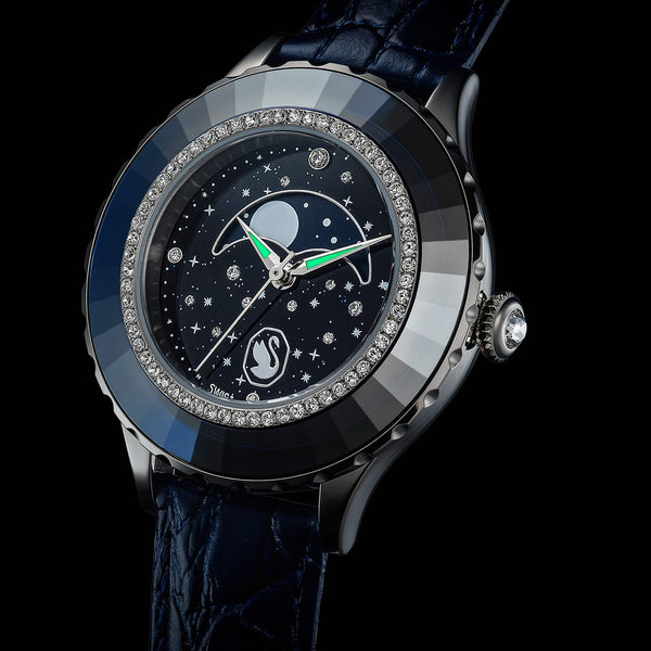 Swarovski Ladies Octea Navy Moon Watch