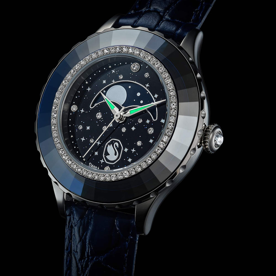 Swarovski Ladies Octea Navy Moon Watch