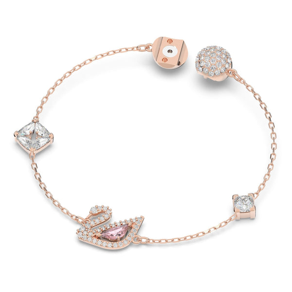 Swarovski Ladies Swan Rose Gold Tone Bracelet