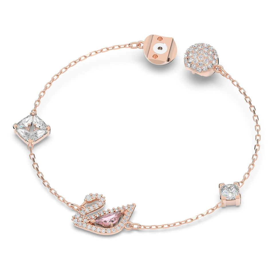 Swarovski Ladies Swan Rose Gold Tone Bracelet