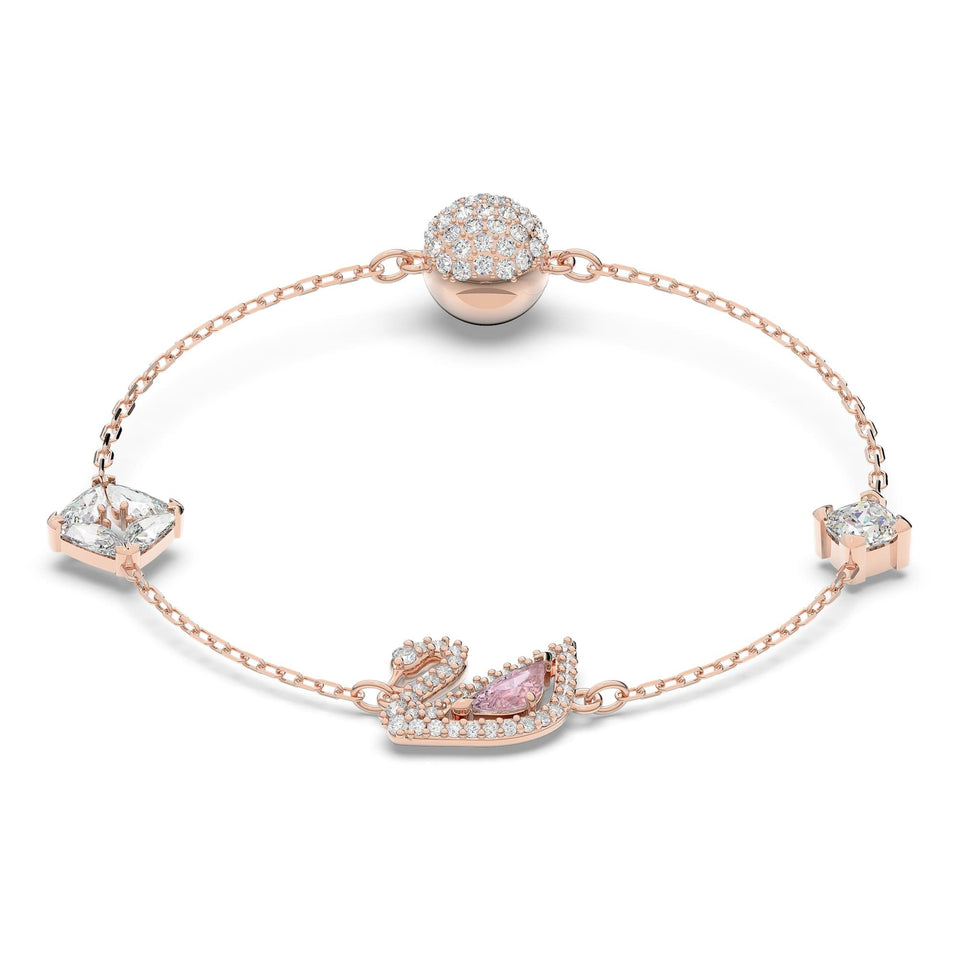 Swarovski Ladies Swan Rose Gold Tone Bracelet
