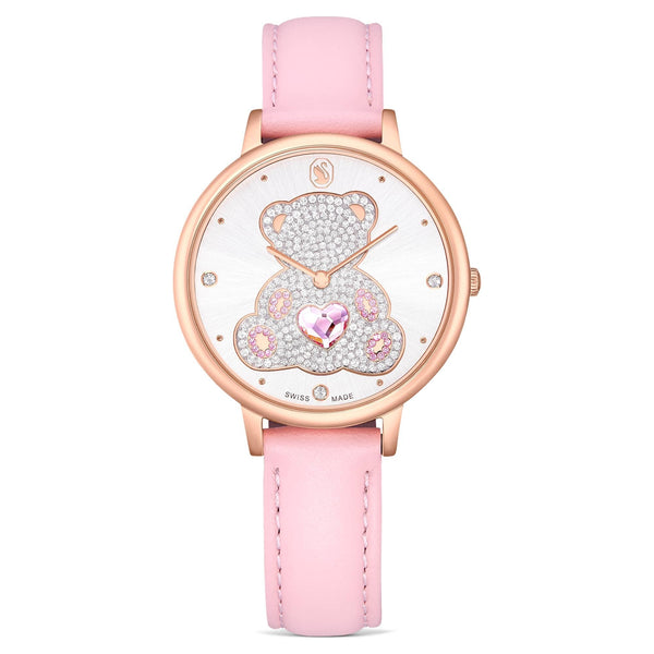 Swarovski Ladies Teddy Rose Tone Pink Strap Watch