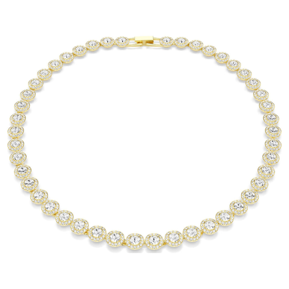 Swarovski Ladies Una Angelic Gold Tone Stone Set Necklace