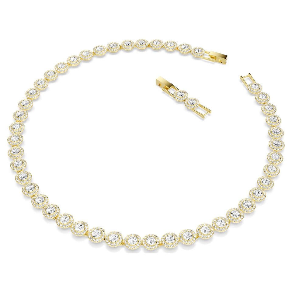 Swarovski Ladies Una Angelic Gold Tone Stone Set Necklace
