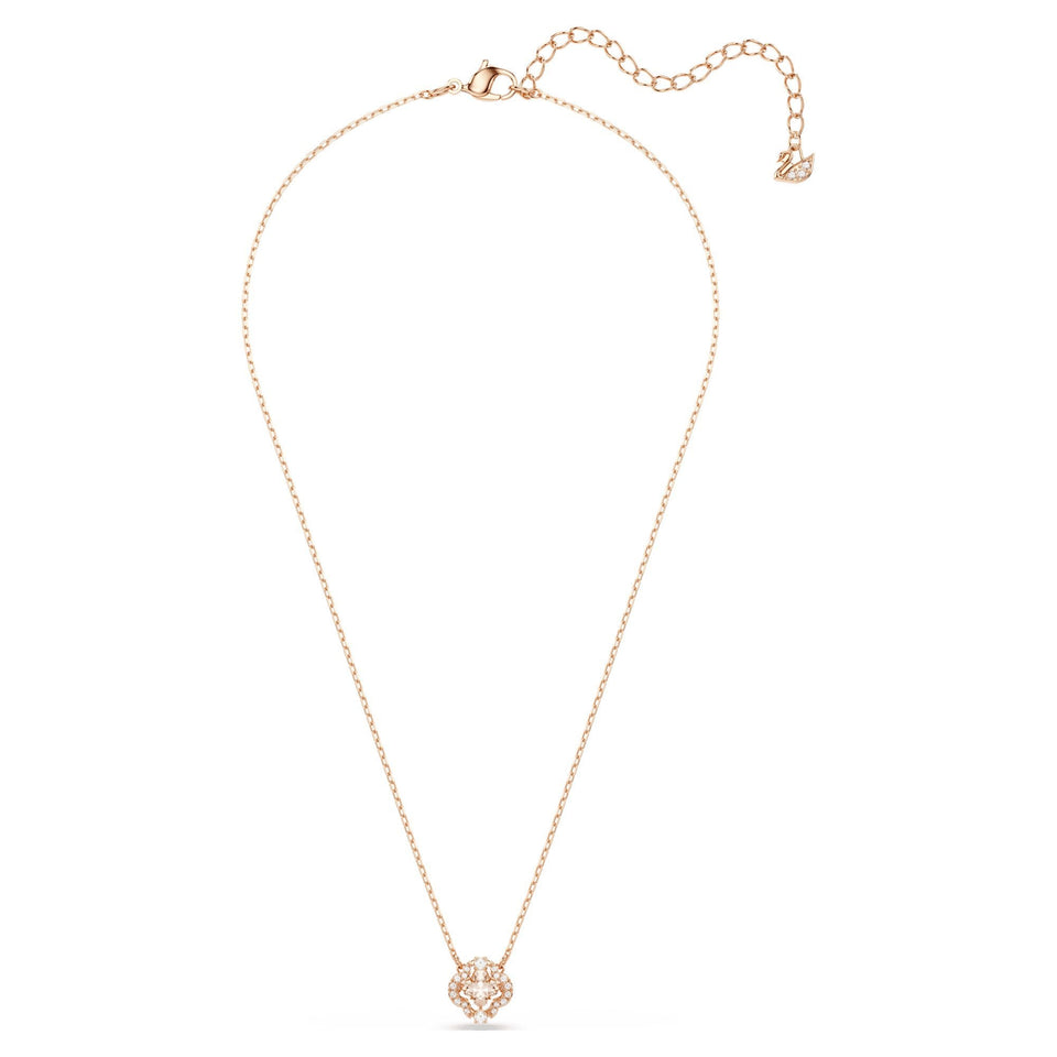 Swarovski Ladies Una Rose Gold Tone Clover Necklace