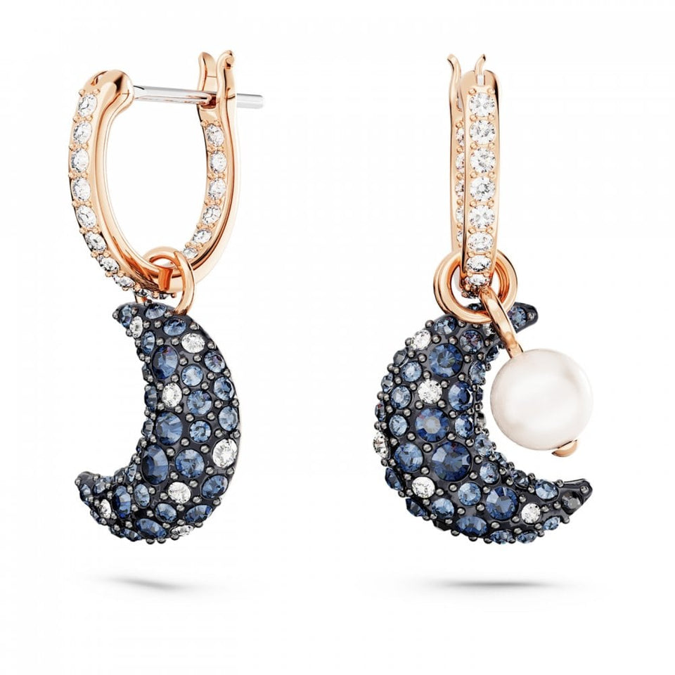 Swarovski Luna Rose Plated Moon Earring Drops