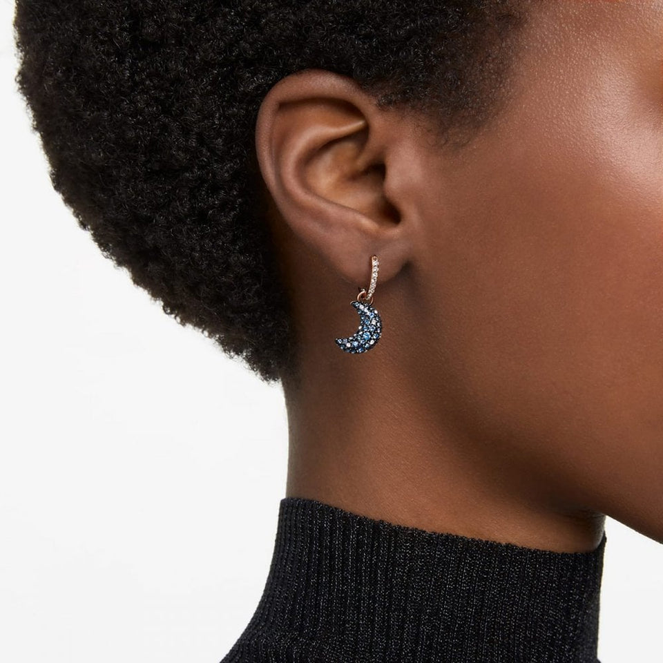 Swarovski Luna Rose Plated Moon Earring Drops