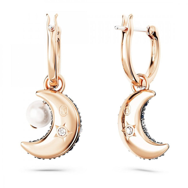 Swarovski Luna Rose Plated Moon Earring Drops