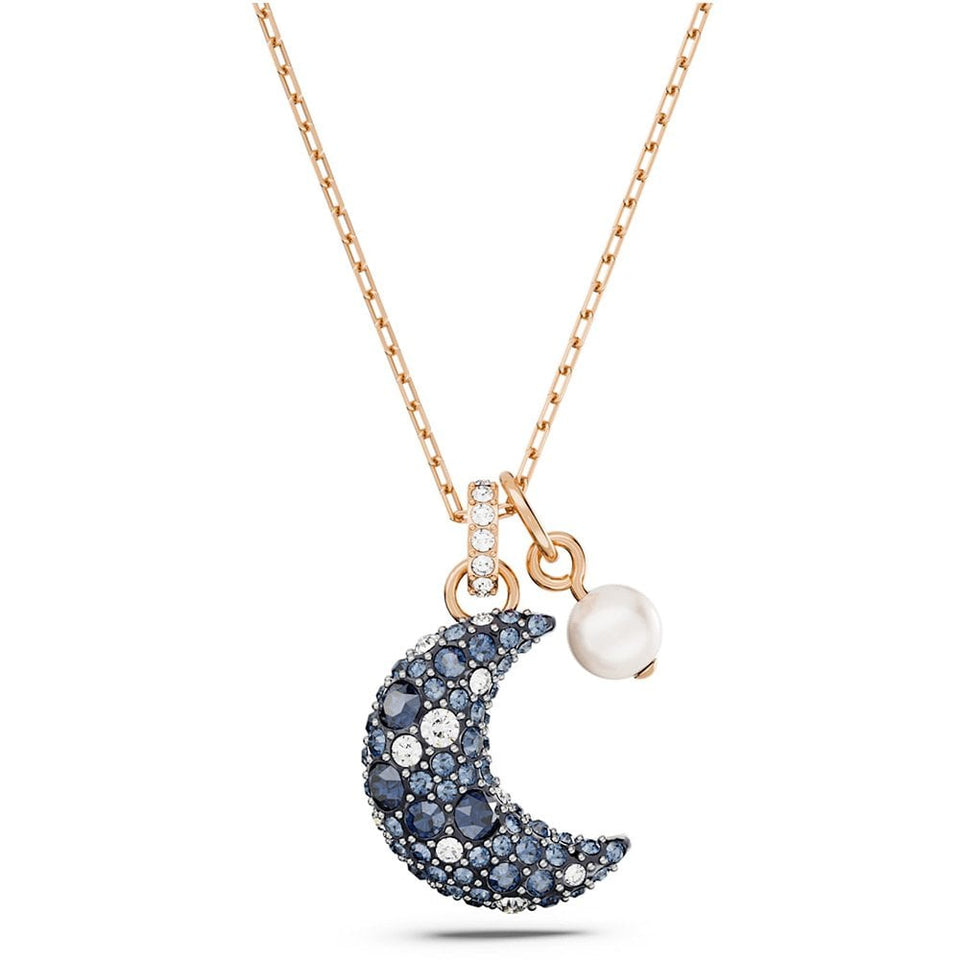 Swarovski Luna Rose Plated Moon Necklace