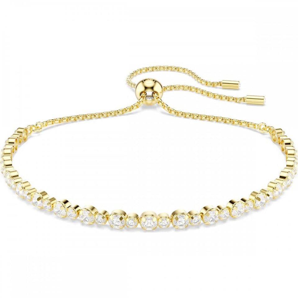 Swarovski Matrix Gold Toned Adjustable Tennis Bracelet
