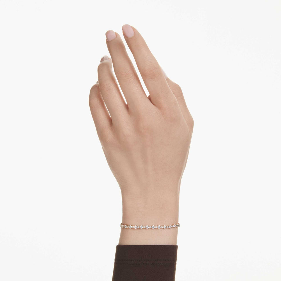 Swarovski Matrix Gold Toned Adjustable Tennis Bracelet