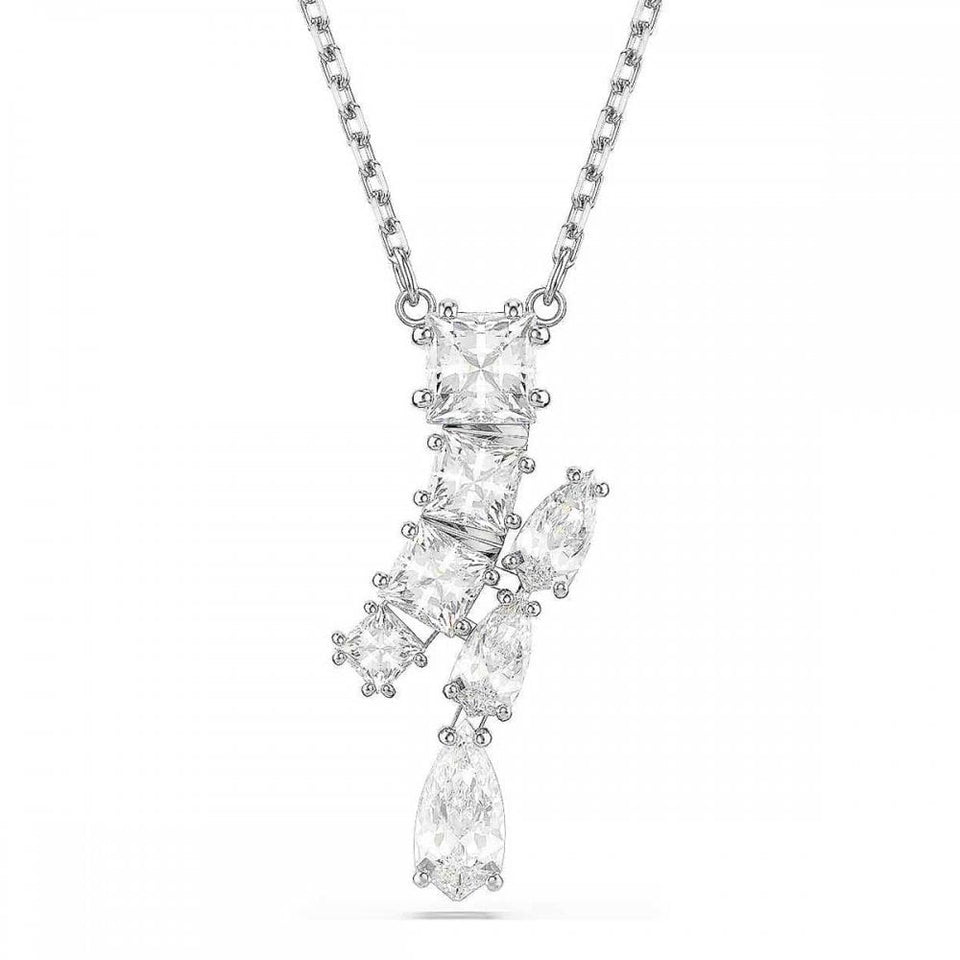 Swarovski Matrix Mixed Cut Curved Stone Set Necklace