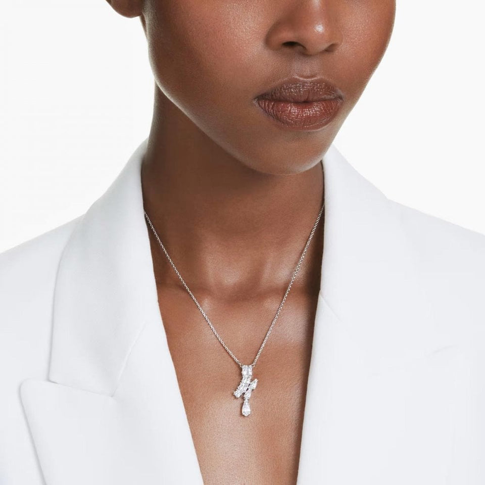 Swarovski Matrix Mixed Cut Curved Stone Set Necklace