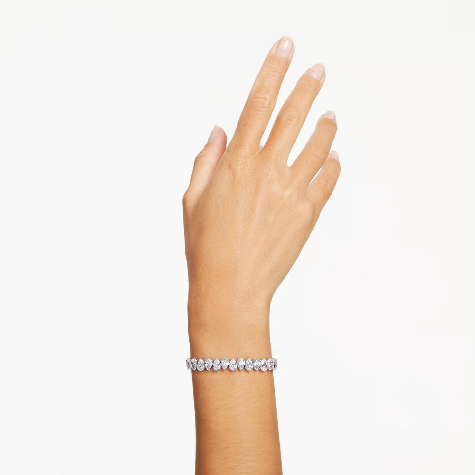 Swarovski Matrix Pear Cut Stone Set Tennis Bracelet