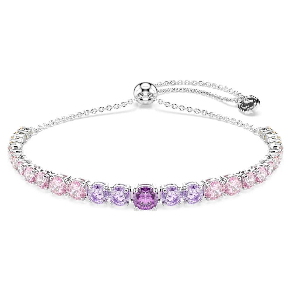 Swarovski Matrix Purple Gradient Stone Adjustable Bracelet