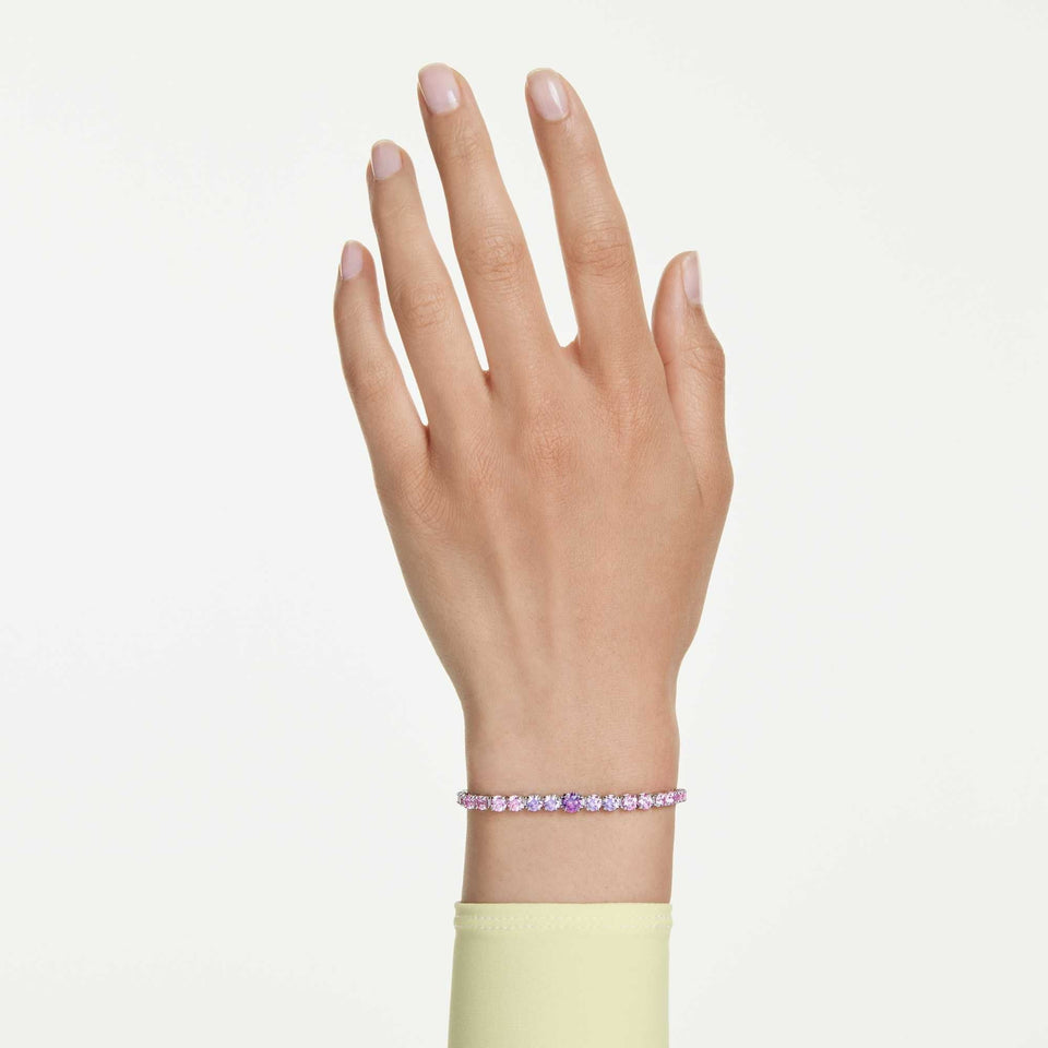 Swarovski Matrix Purple Gradient Stone Adjustable Bracelet