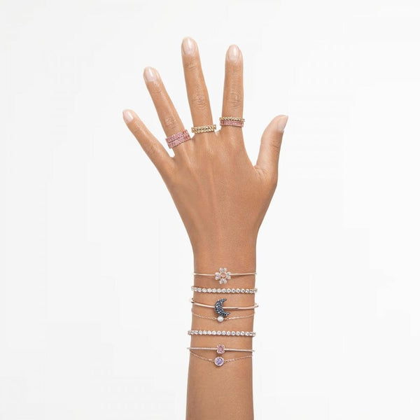 Swarovski Matrix Round Cut Rose Gold Plated Tennis Bracelet