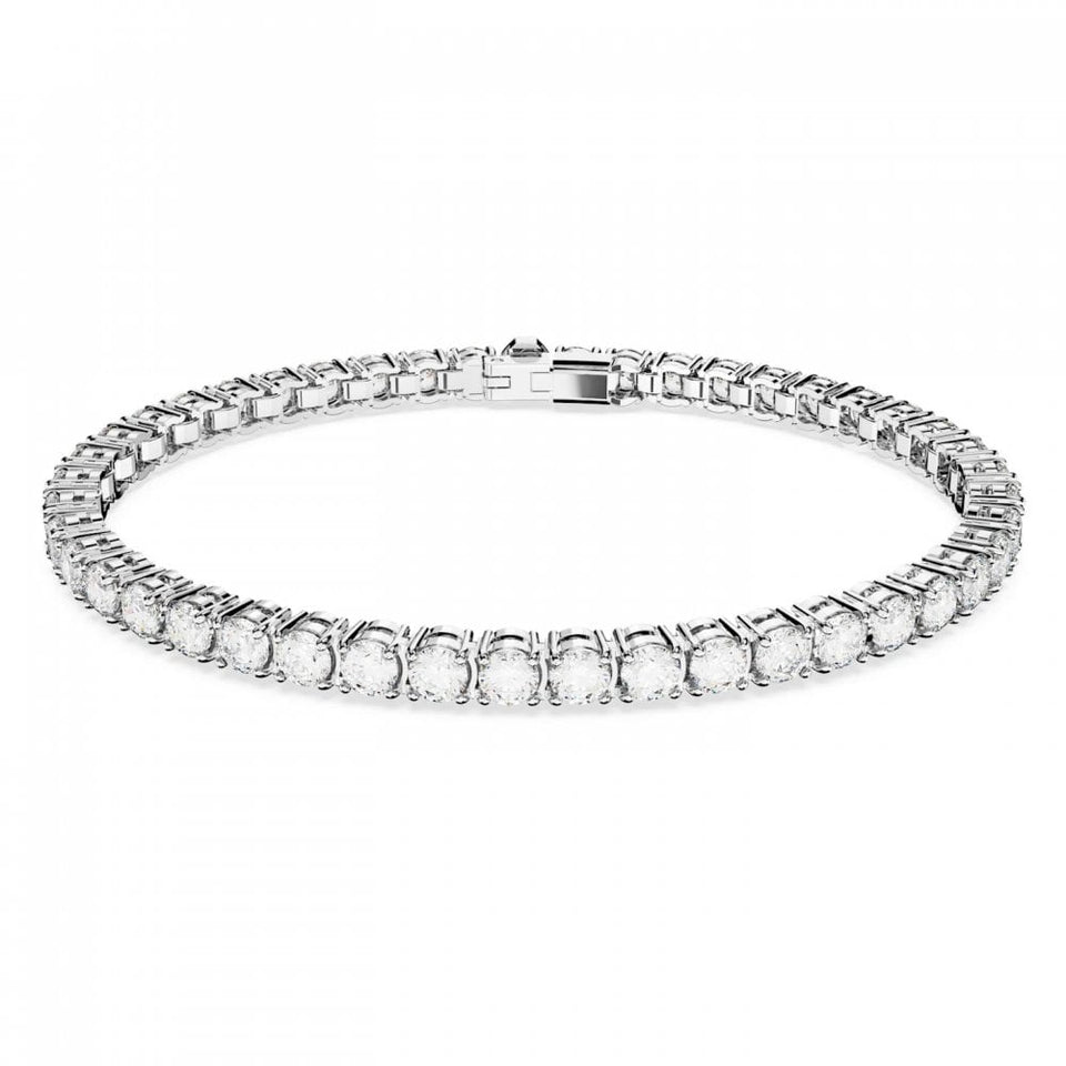 Swarovski Matrix Round Cut Stone Set Tennis Bracelet
