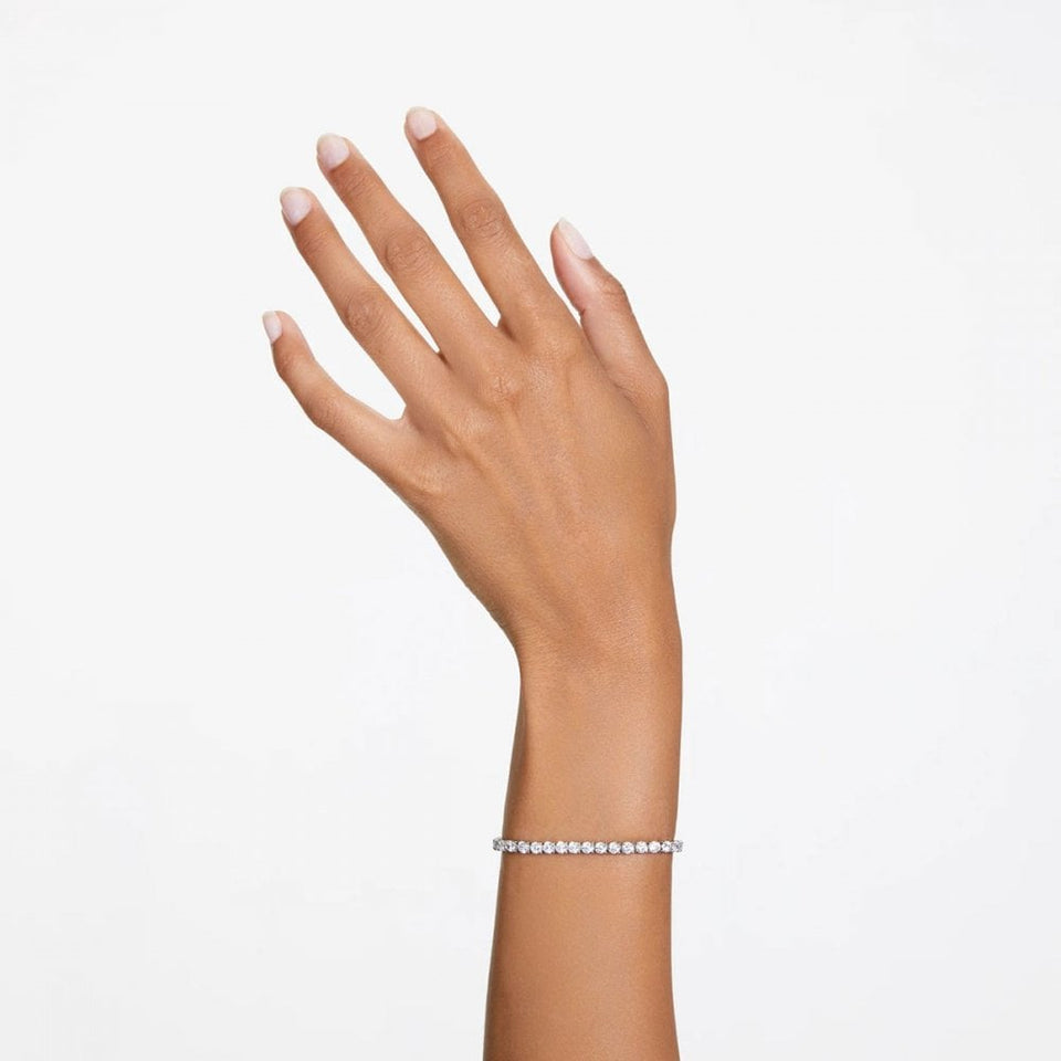 Swarovski Matrix Round Cut Stone Set Tennis Bracelet