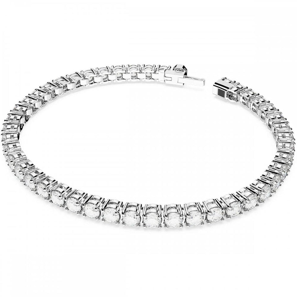 Swarovski Matrix Round Cut Stone Set Tennis Bracelet