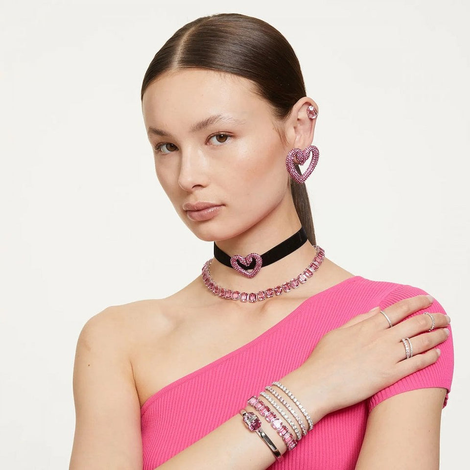 Swarovski Matrix Round Cut Stone Set Tennis Bracelet
