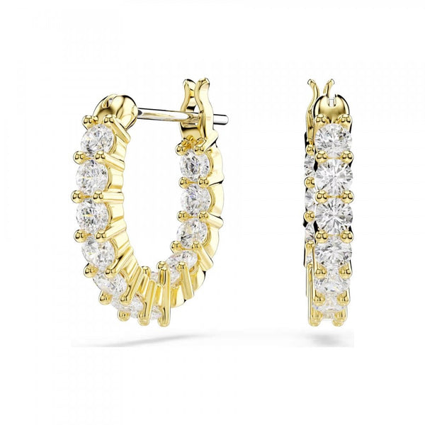 Swarovski Matrix Vittore Gold Toned Hoop Earrings