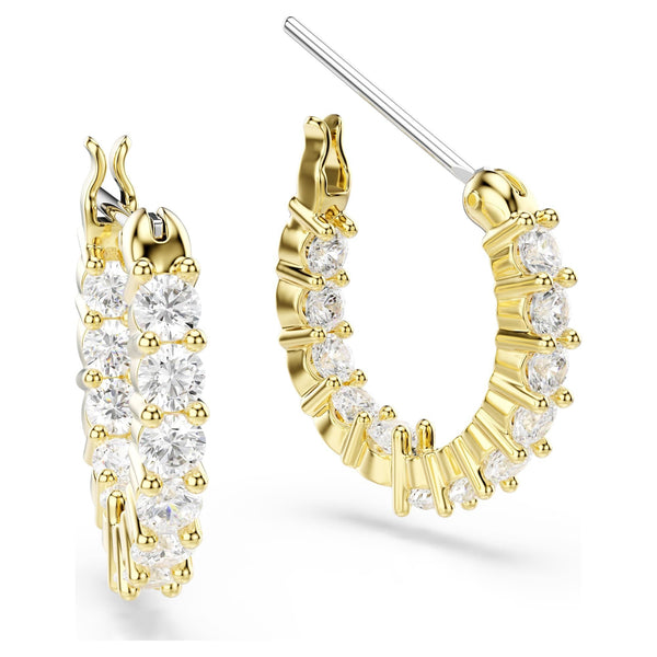 Swarovski Matrix Vittore Gold Toned Hoop Earrings