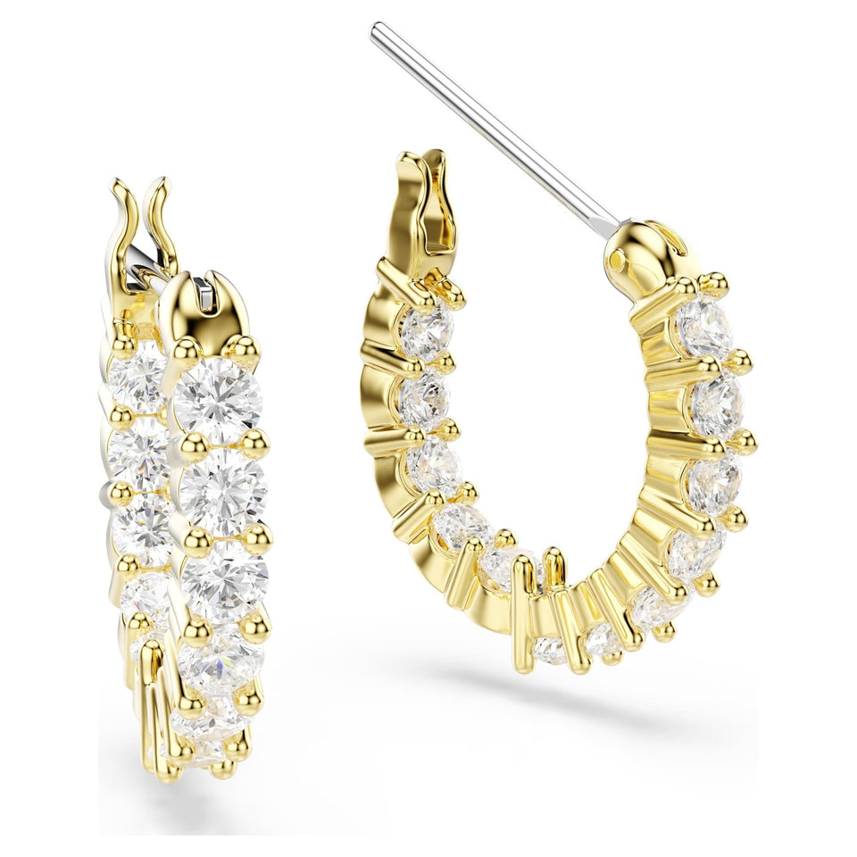 Swarovski Matrix Vittore Gold Toned Hoop Earrings