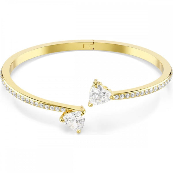 Swarovski Mesmera Gold Tone Open Heart Bangle