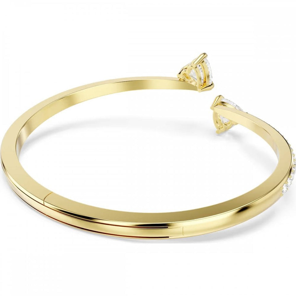 Swarovski Mesmera Gold Tone Open Heart Bangle