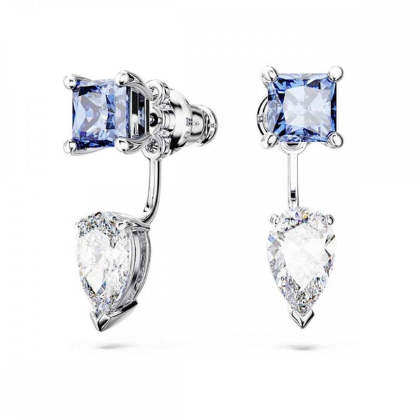 Swarovski Mesmera Mixed Cut Detachable Blue Drop Earrings
