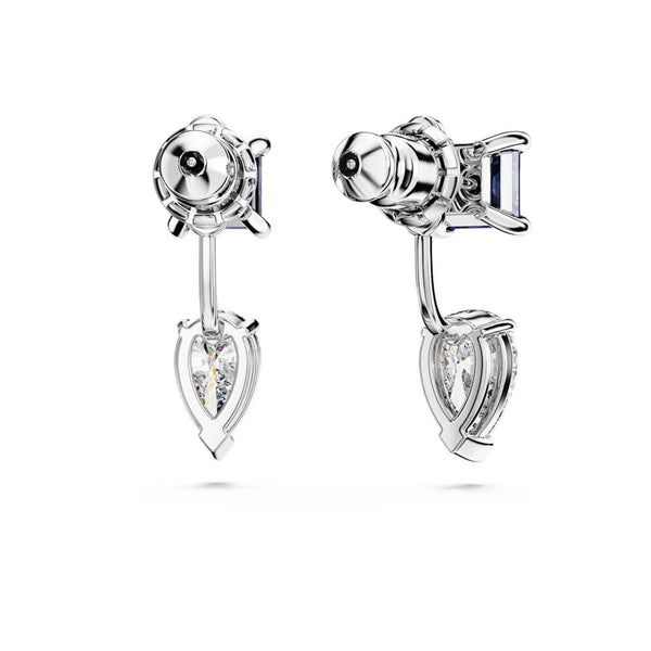 Swarovski Mesmera Mixed Cut Detachable Blue Drop Earrings