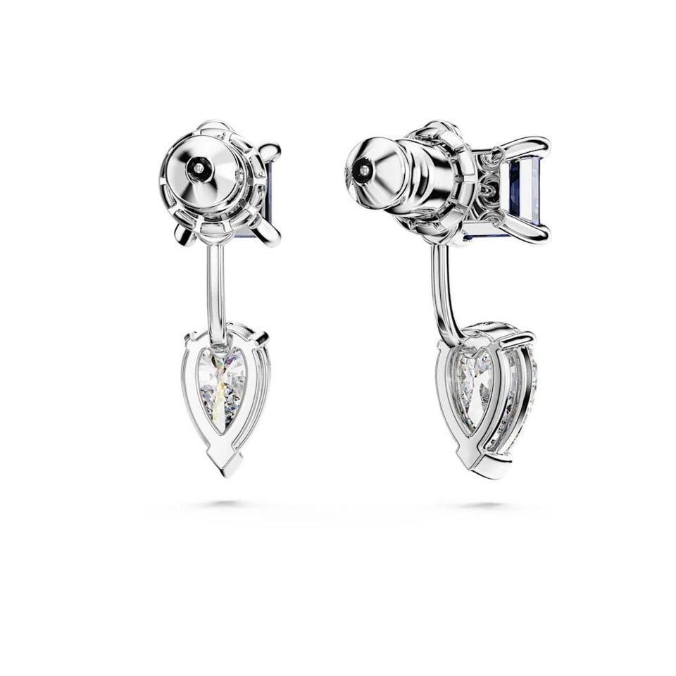 Swarovski Mesmera Mixed Cut Detachable Blue Drop Earrings